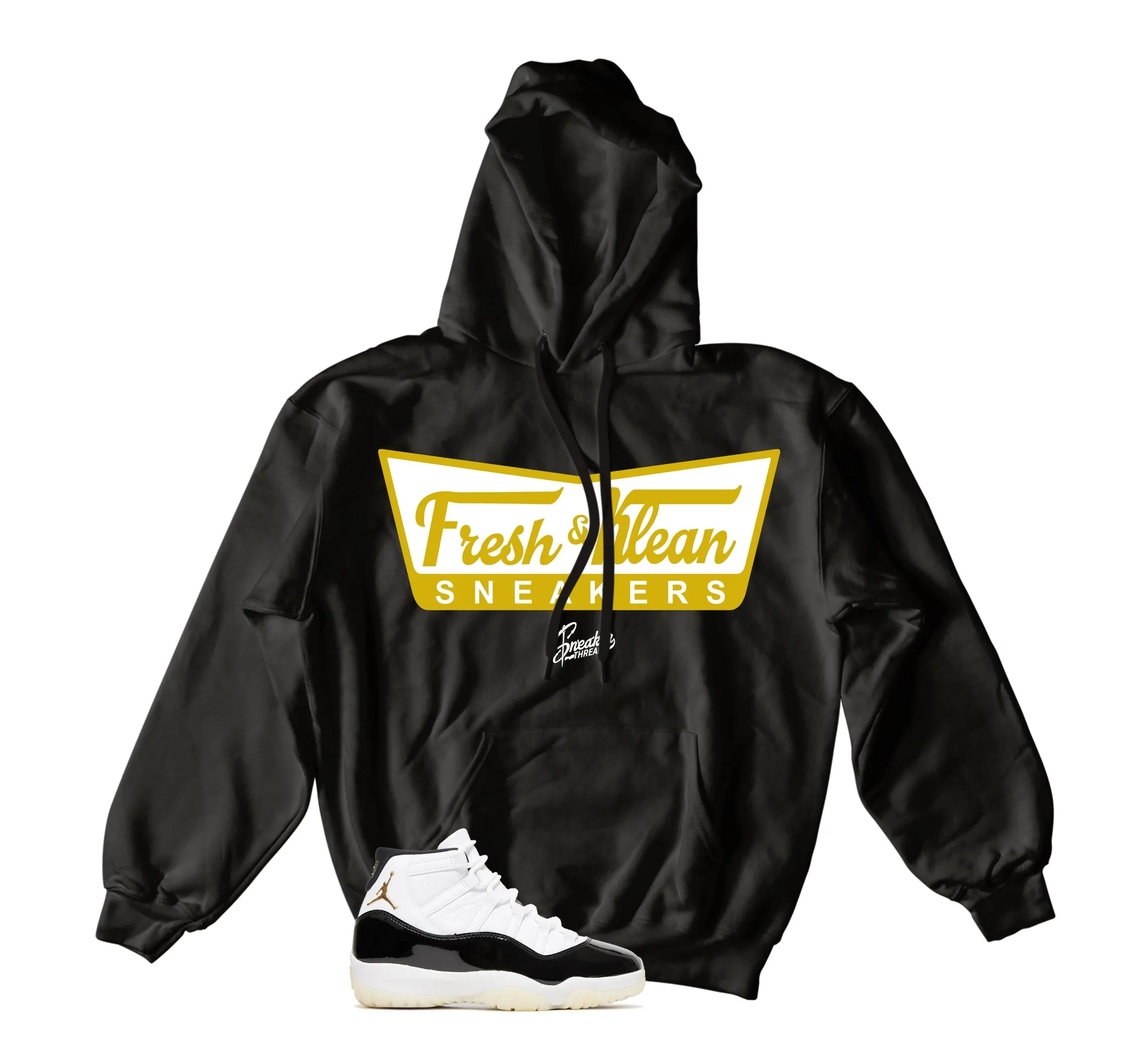 Retro 11 Gratitude Hoodie - Fresh & Krispy - Black