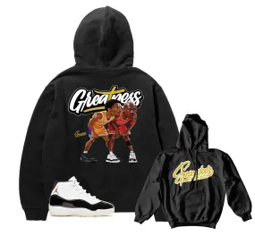 Retro 11 Gratitude Hoodie - Greatness - Black