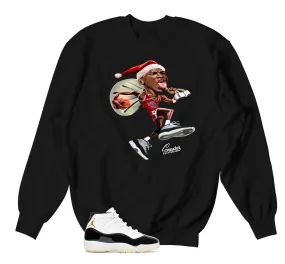 Retro 11 Gratitude Sweater - Christmas Wish - Black