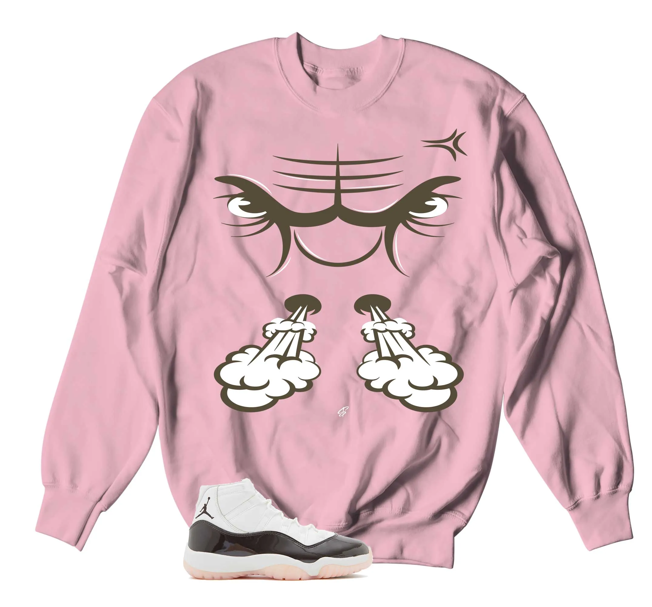 Retro 11 Neapolitan Sweater - Raging Face - Light Pink