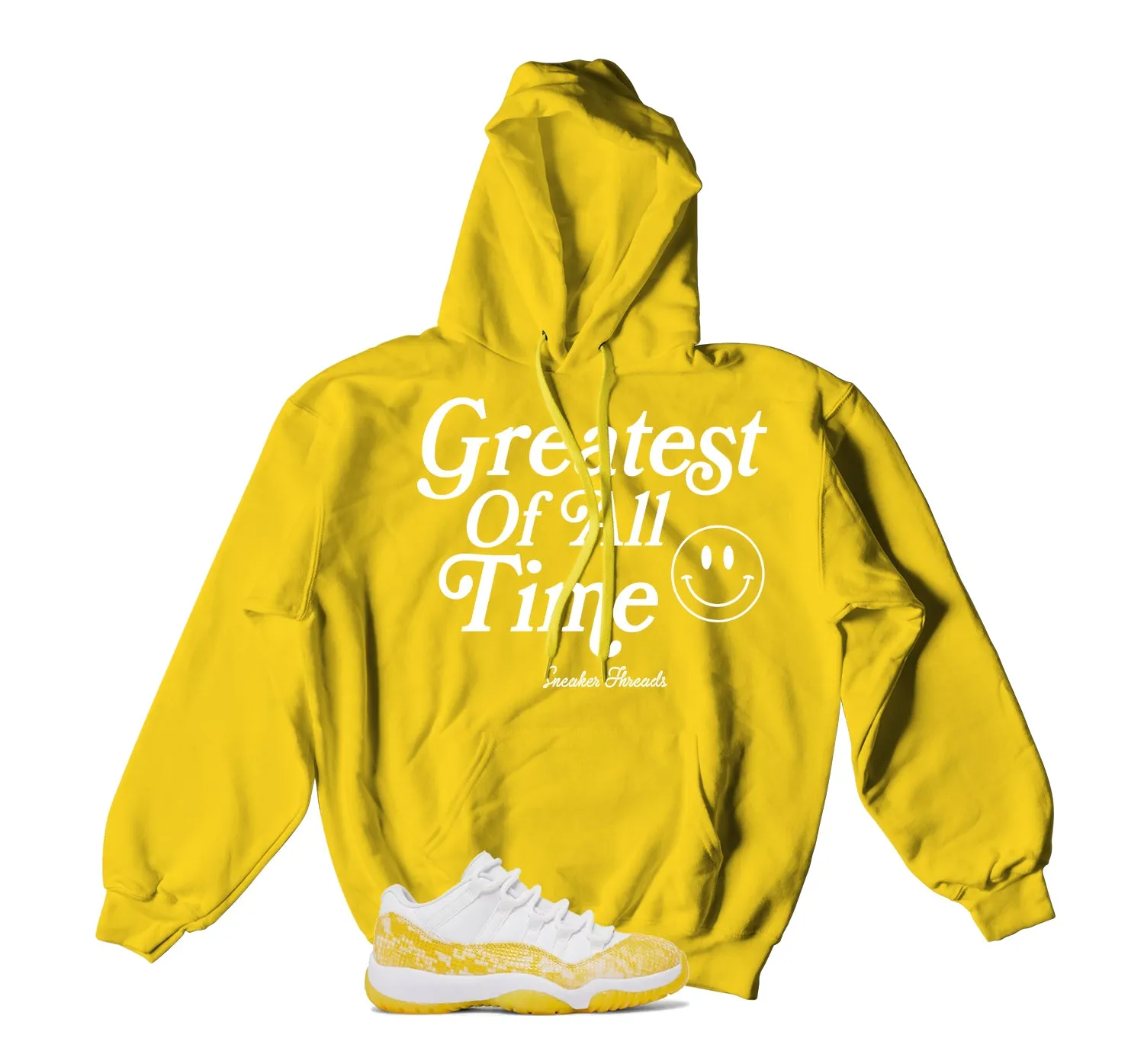 Retro 11 Yellow Snakeskin Hoody - Goat - Yellow