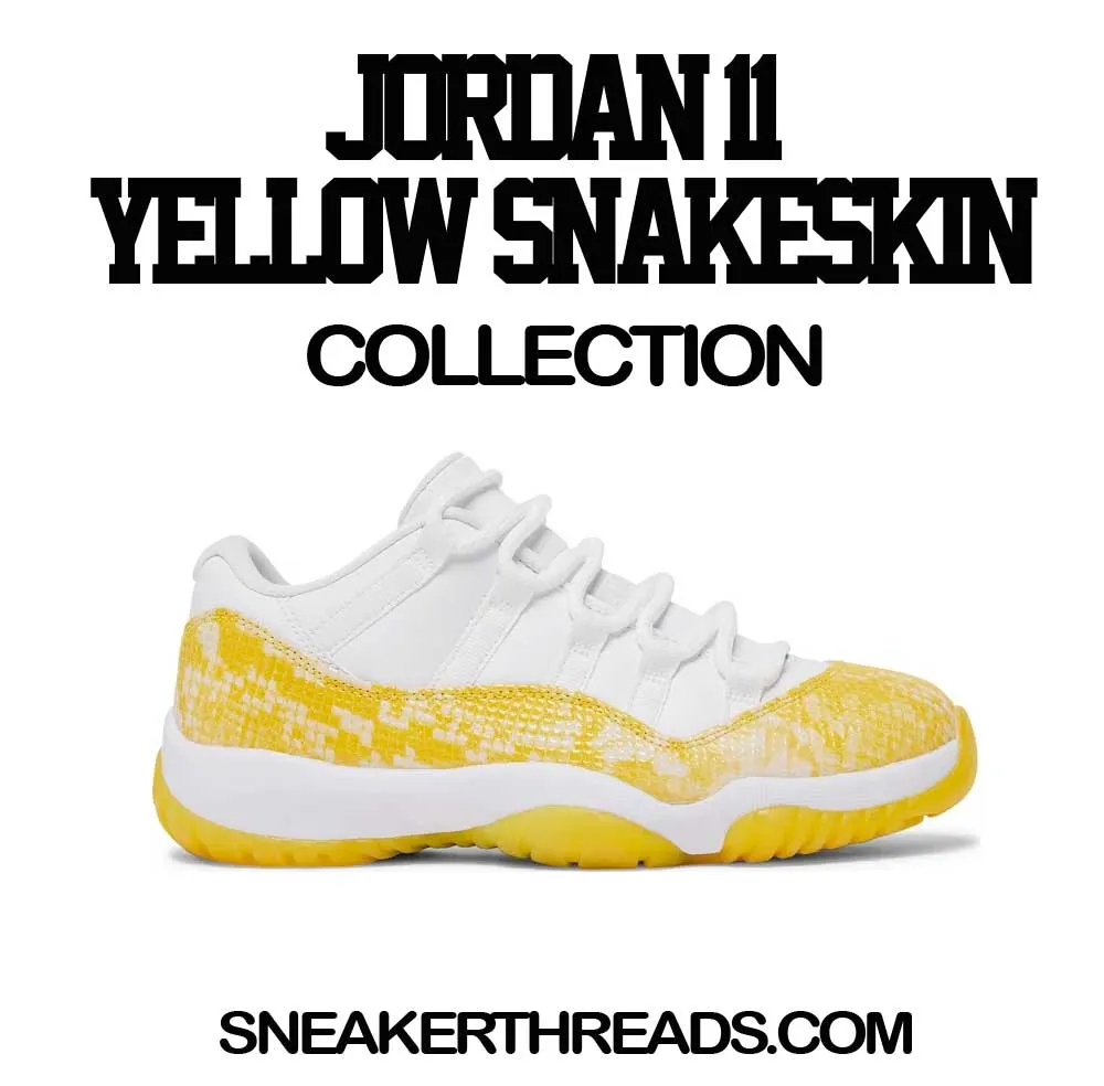 Retro 11 Yellow Snakeskin Hoody - Goat - Yellow