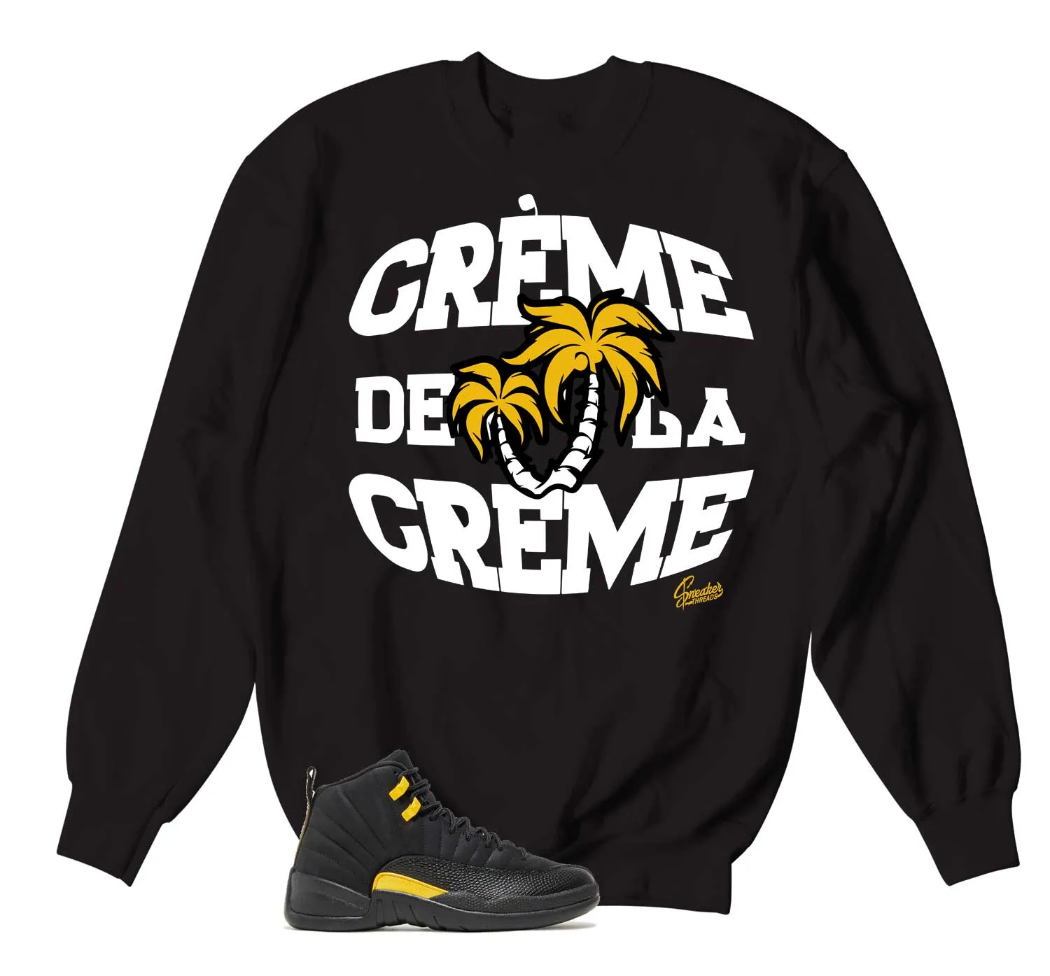 Retro 12 Black Taxi Sweater - Creme - Black