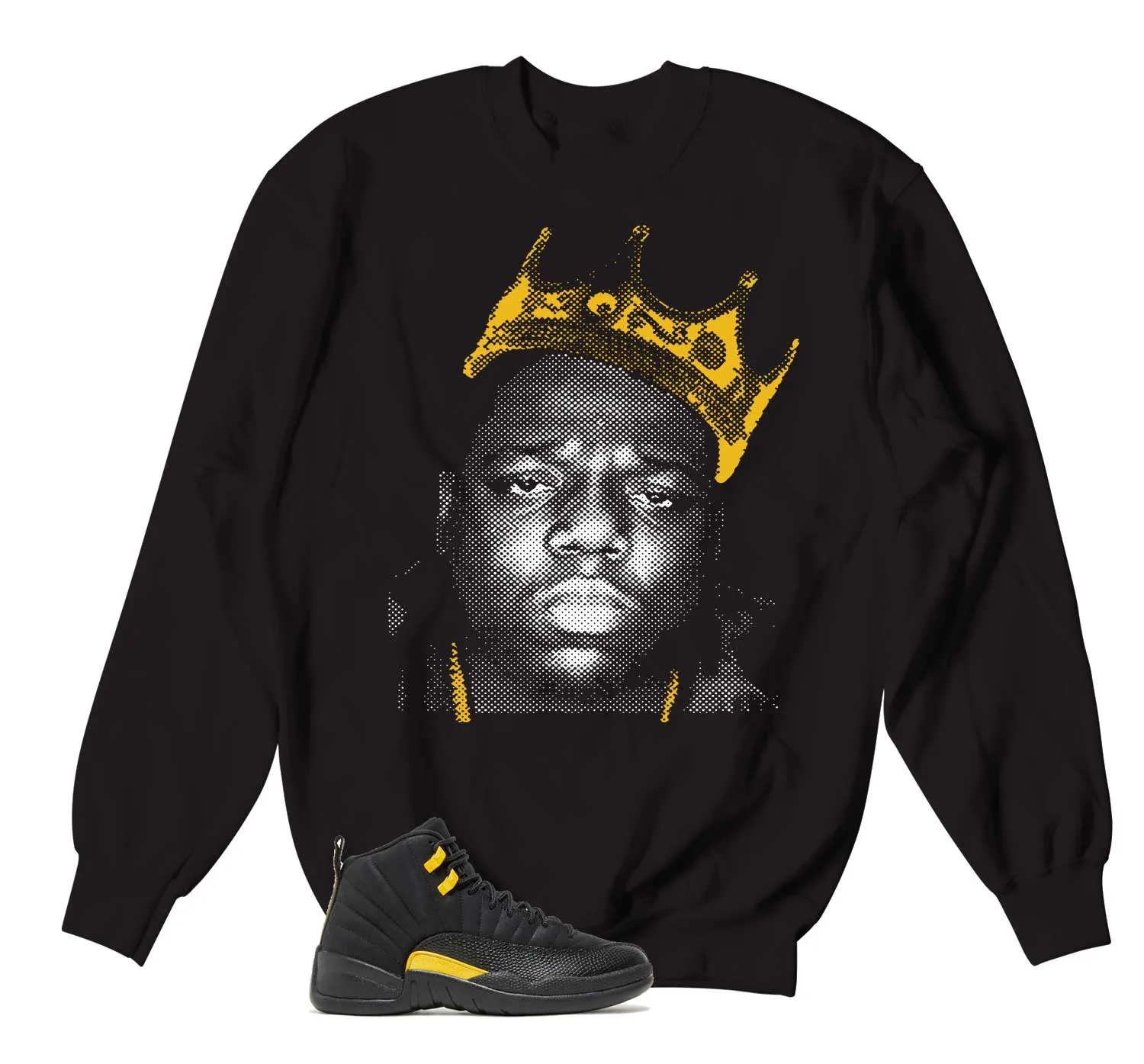 Retro 12 Black Taxi Sweater - Crown - Black