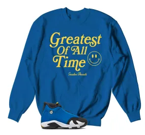 Retro 14 Laney Sweater - Goat - Blue