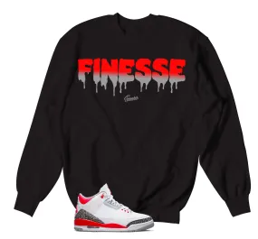 Retro 3 Fire Red Finesse Sweater