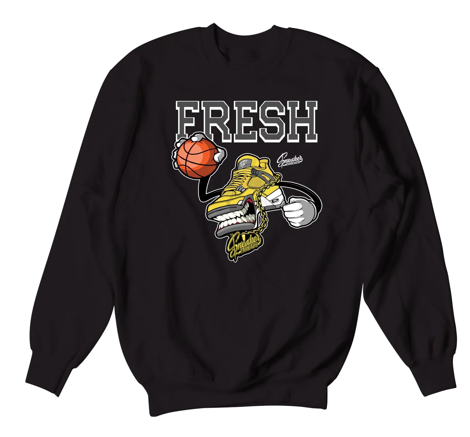 Retro 4 Lightning Sweater - Fresh Sneakers - Black