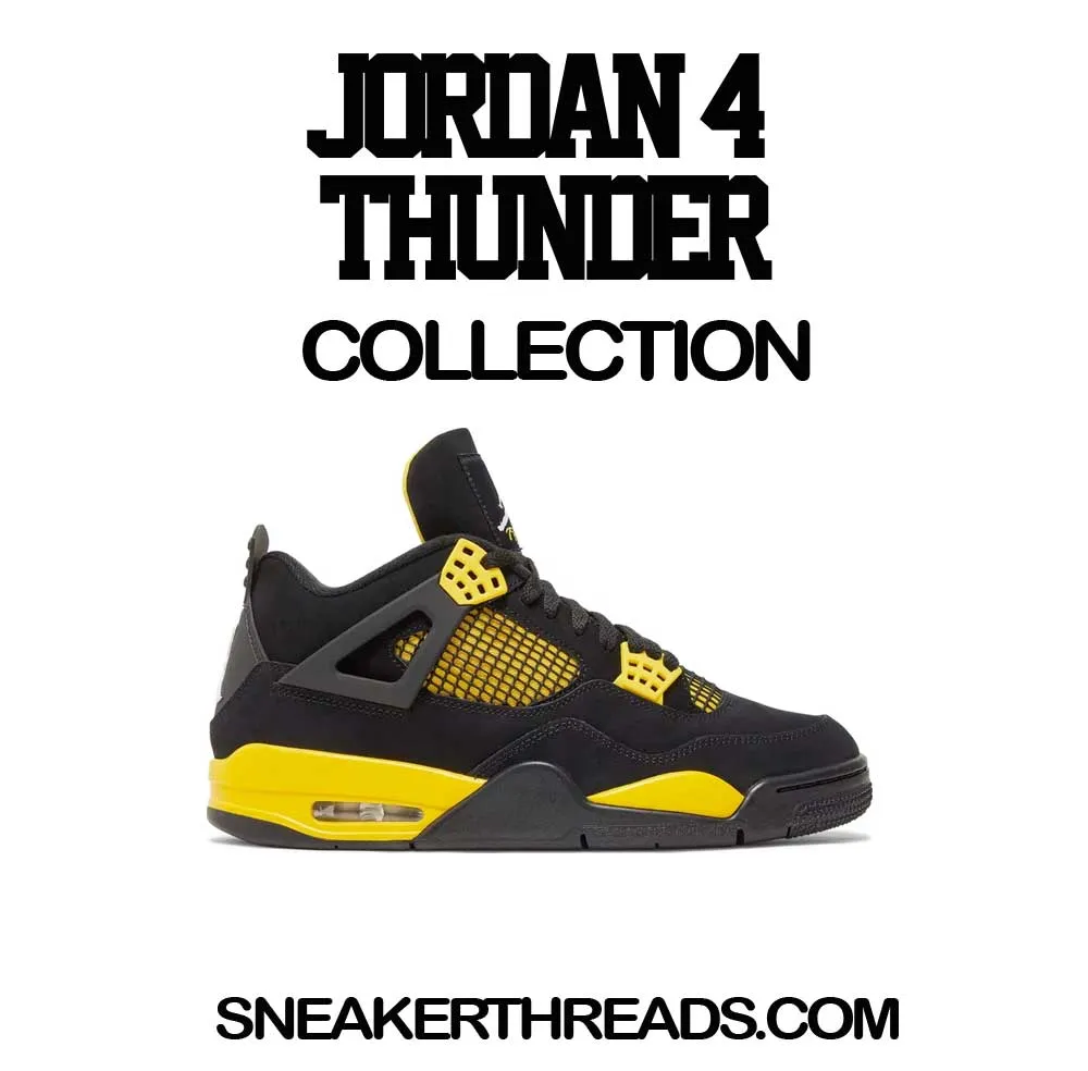 Retro 4 Yellow Thunder Sweater - Fly Kicks - Black