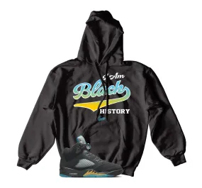 Retro 5 Aqua Hoody - I Am - Black