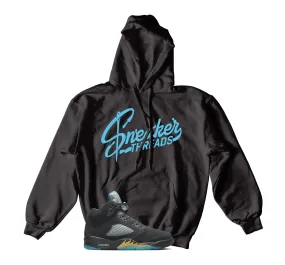 Retro 5 Aqua ST Logo Hoody