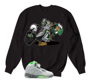 Retro 5 Green Bean Sweater - Fly kicks - Black