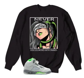 Retro 5 Green Bean Sweater - Never Discuss - Black