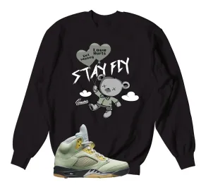 Retro 5 Jade Horizon Money Over Love Sweater