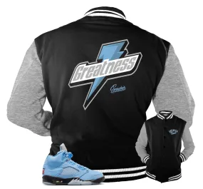 Retro 5 University Blue Jacket - Greatness - Black