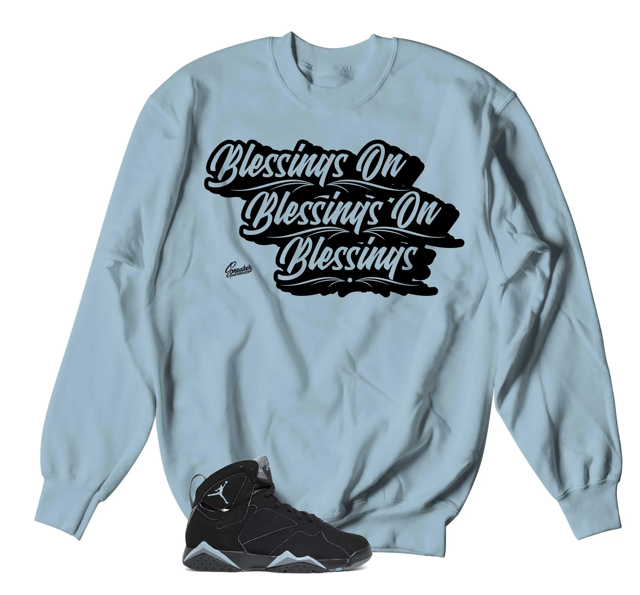 Retro 7 Chambray Blessings Sweater