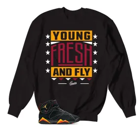 Retro 7 Citrus Sweater - Young Fresh - Black