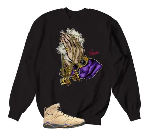 Retro 7 Vachetta Tan Sweater - Blessed King - Black