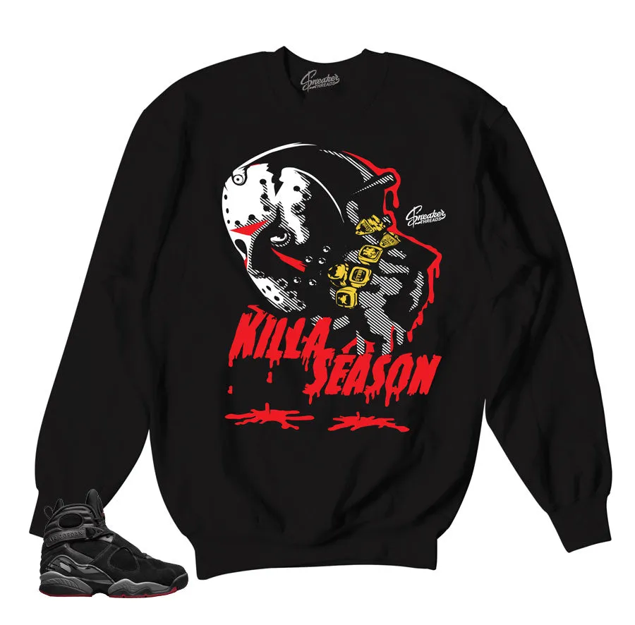 Retro 8 Cement Sweater - Killa Season - Black