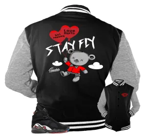 Retro 8 Playoffs Jacket - Money Over Love - Black