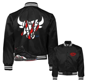 Retro 8 Playoffs Satin Jacket - Bully - Black