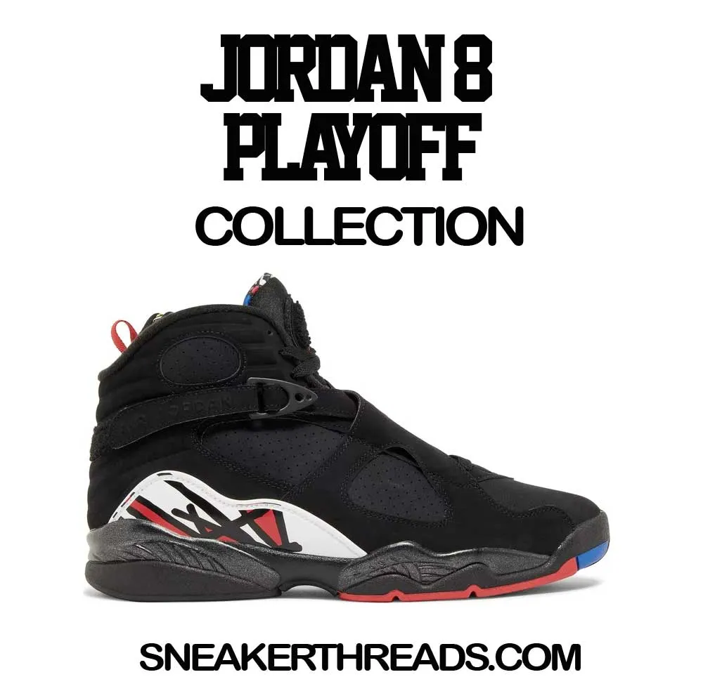 Retro 8 Playoffs Satin Jacket - God Got Me - Black