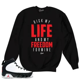 Retro 9 OG Sweater - My Life - Black