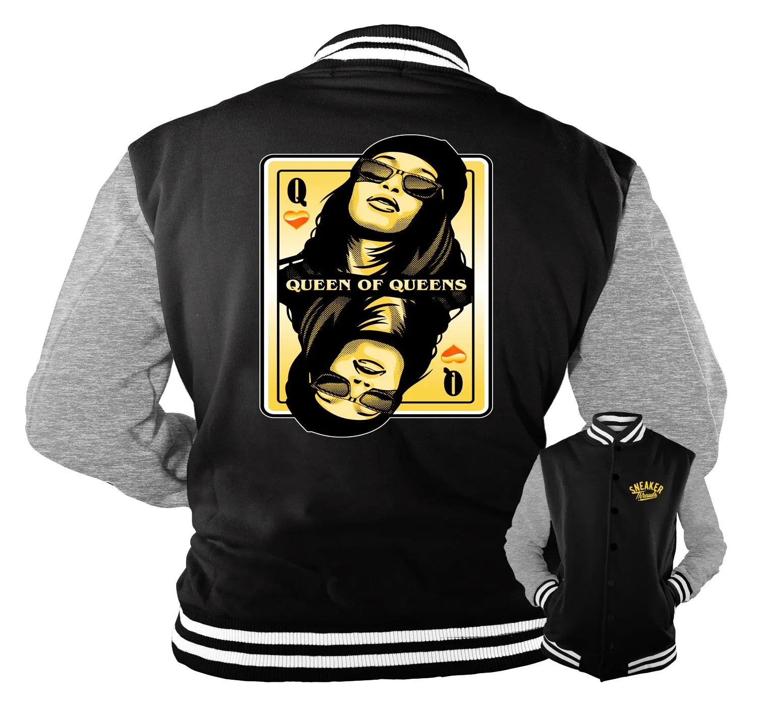 Retro 9 University Gold Jacket - Queen Of Queens - Black