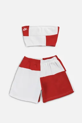 Rework Nike Patchwork Sweatshorts Set - S