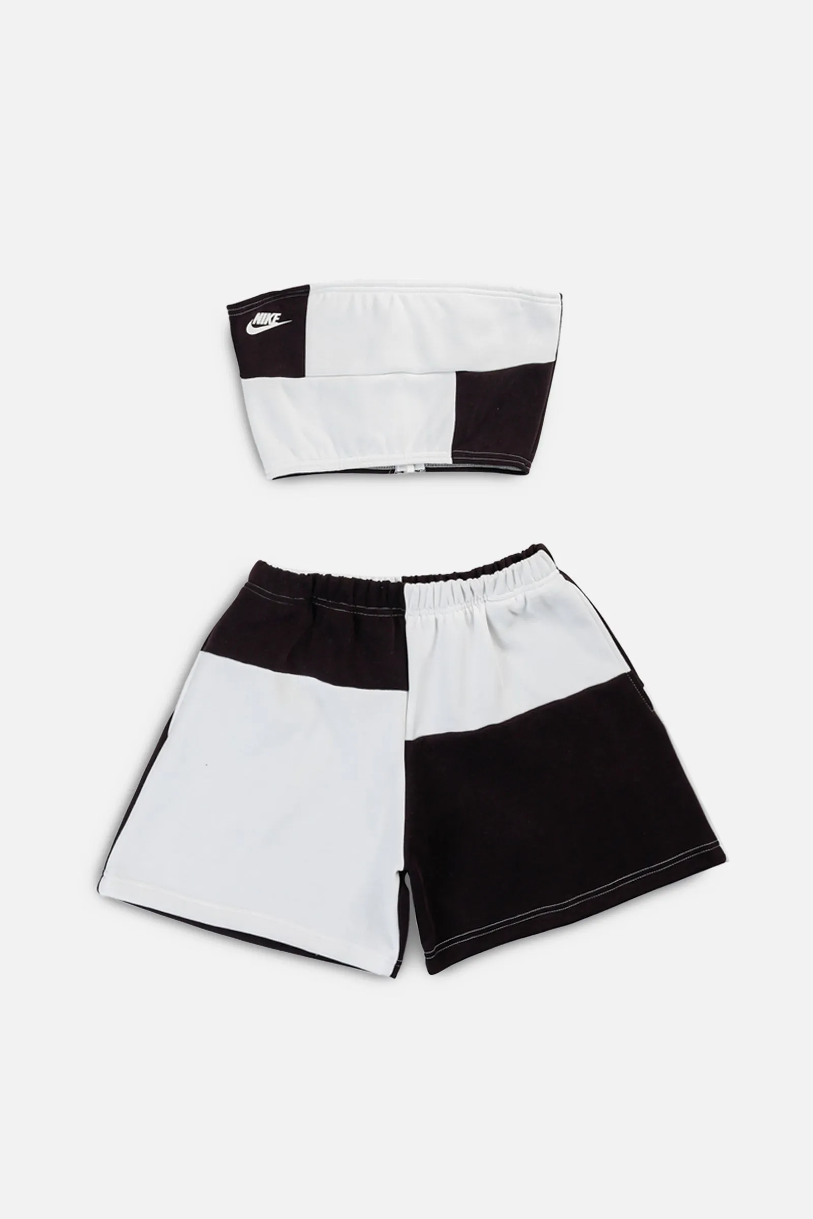 Rework Nike Patchwork Sweatshorts Set - S