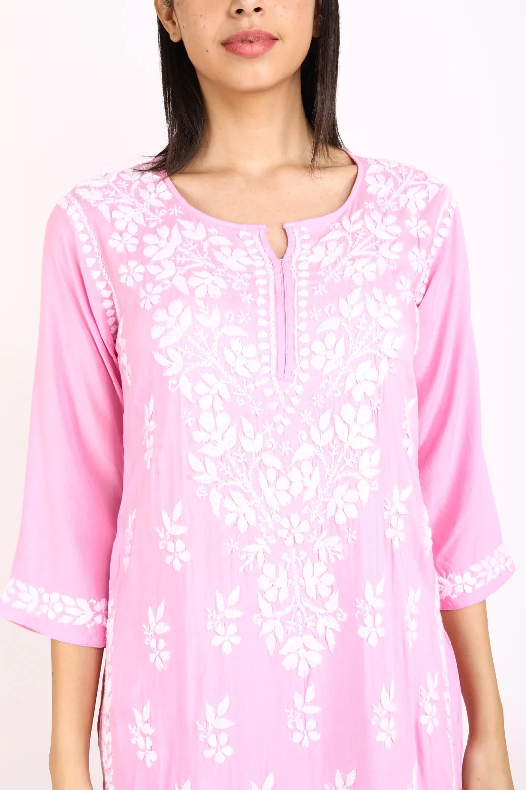 Ritu Pink Chikankari Gharara Set