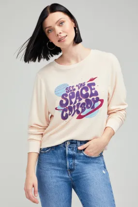 See You Never Baggy Beach Jumper | Gossamer Pink