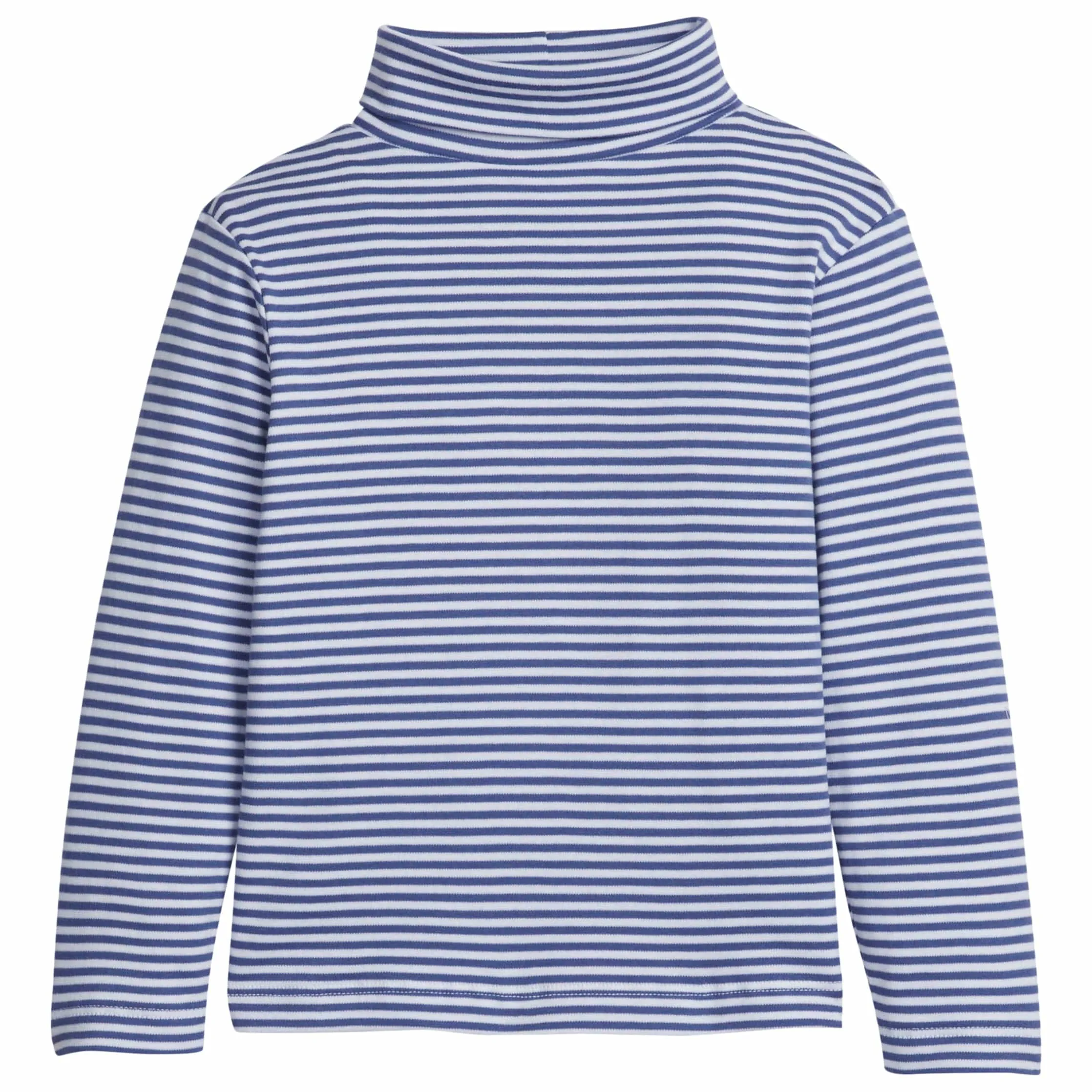 Striped Turtleneck - Gray Blue