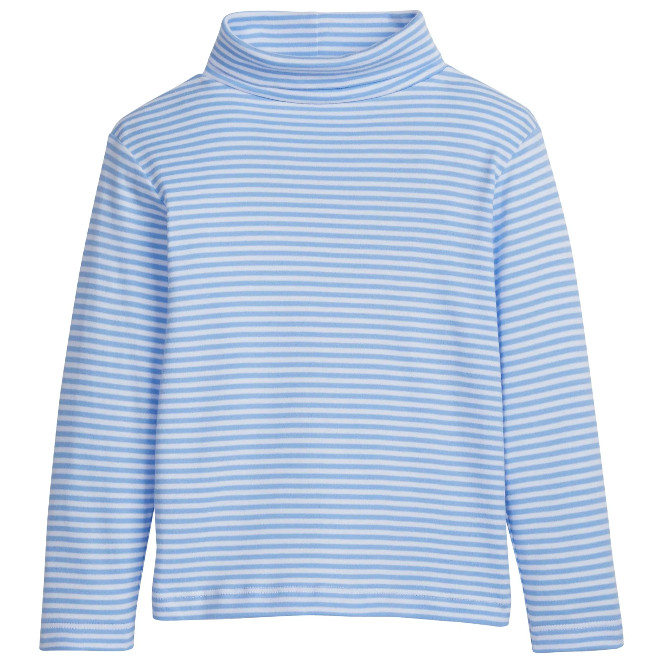 Striped Turtleneck - Light Blue