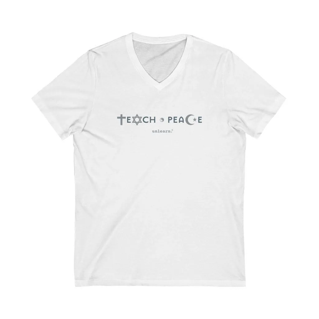 Teach Peace - Relaxed Fit V-neck T-shirt