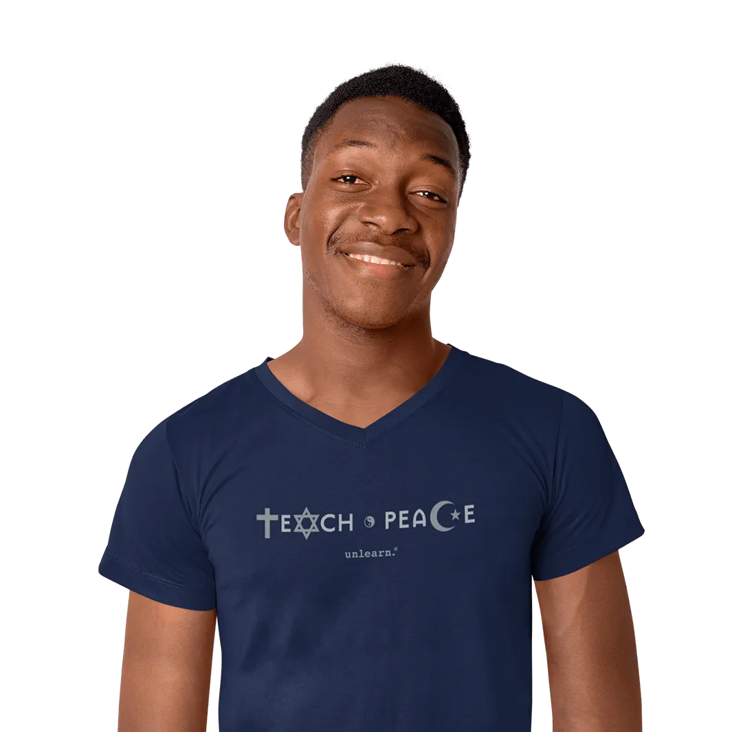 Teach Peace - Relaxed Fit V-neck T-shirt