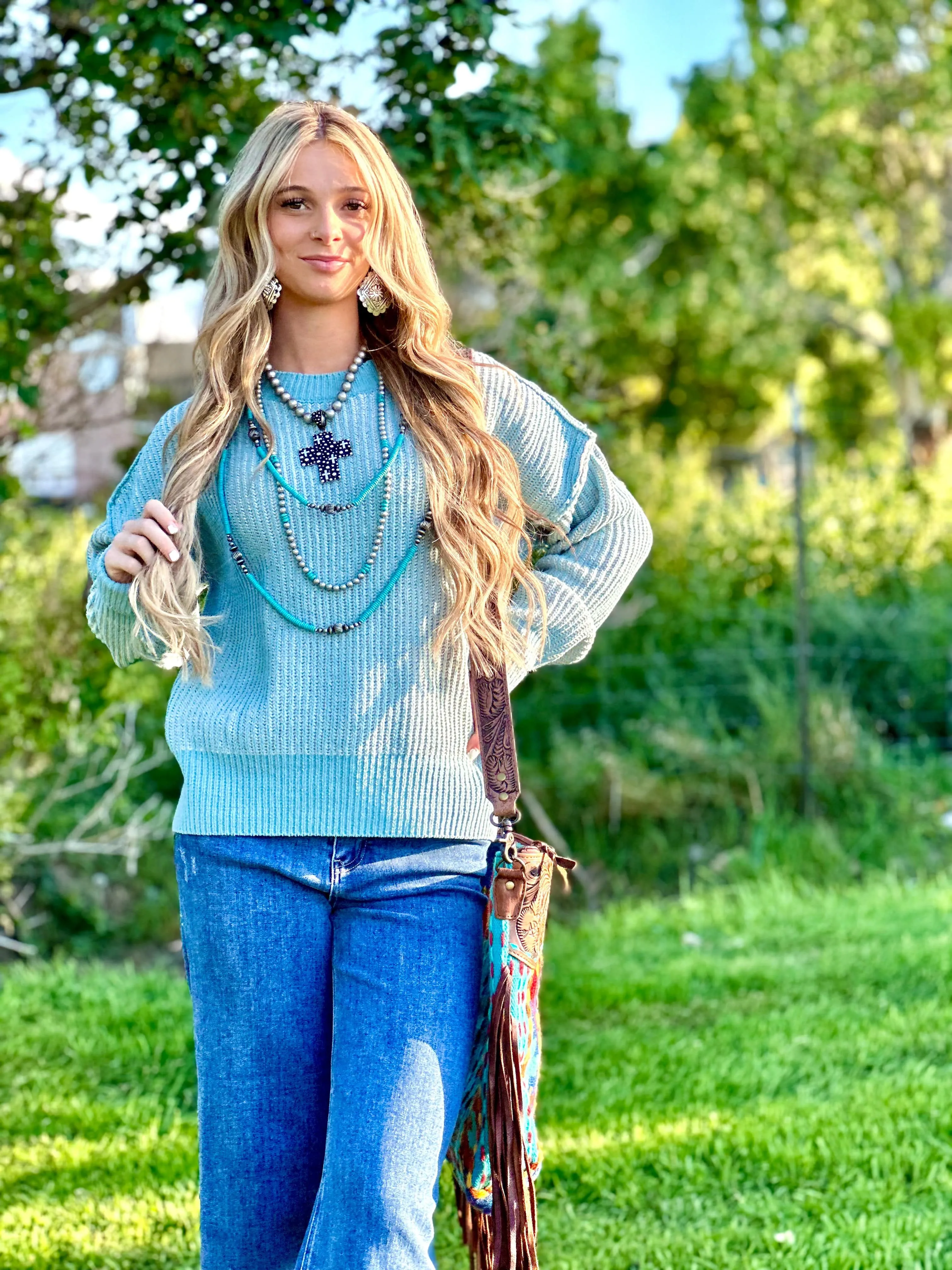 The Colors of Turquoise Sweater