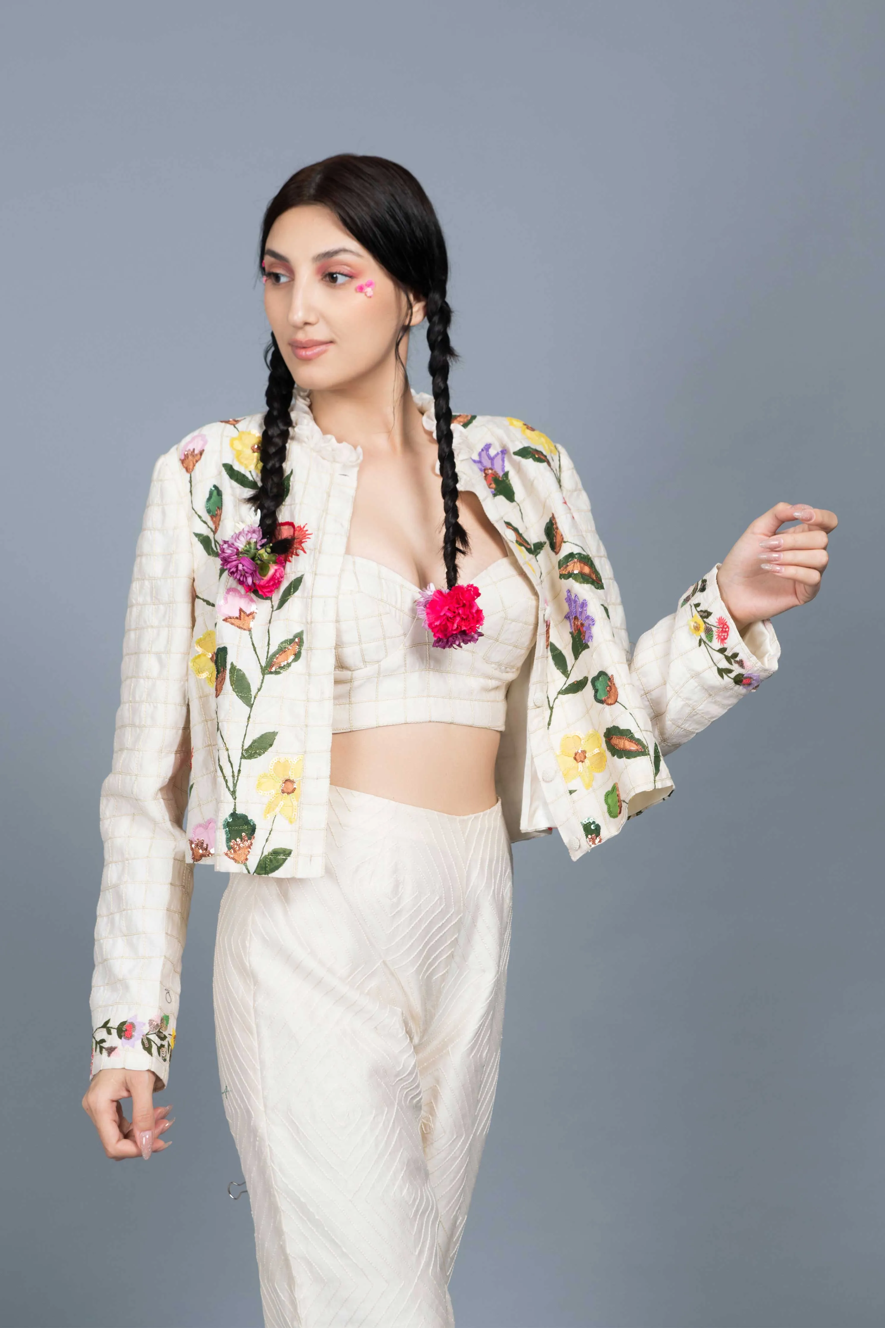 Timeless White Chanderi Co-ord Set