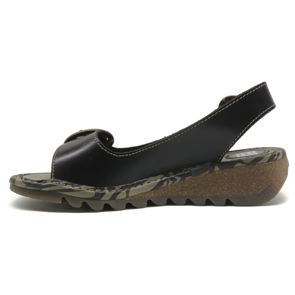 Tram723Fly Leather Wedge Sandals