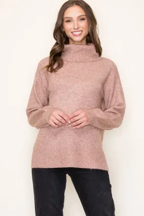 Turtleneck Balloon Sleeve Sweater