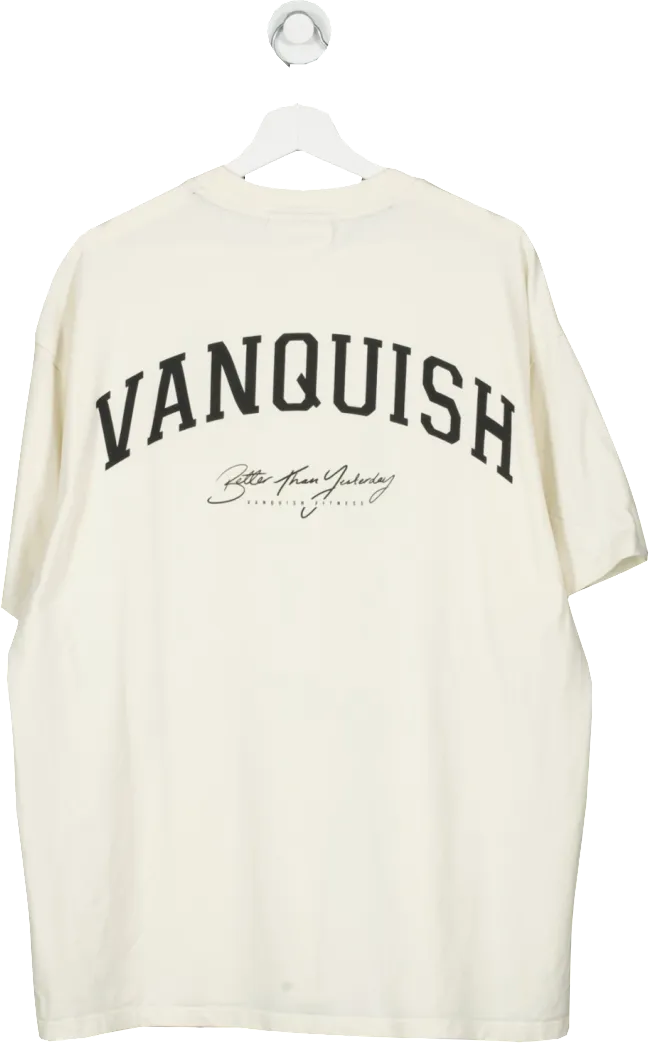 Vanquish Cream Better Than Yesterday Oversized T Shirt UK L