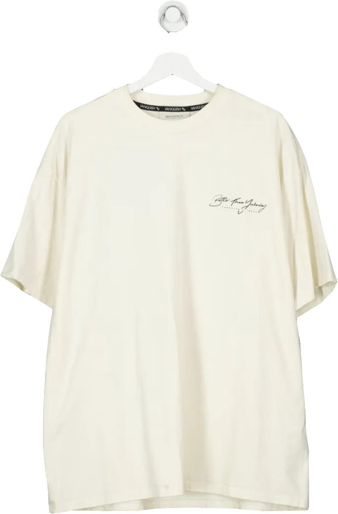 Vanquish Cream Better Than Yesterday Oversized T Shirt UK L