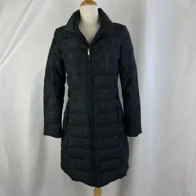 Vera WangBlack Brocade 3/4 Puffer Jacket