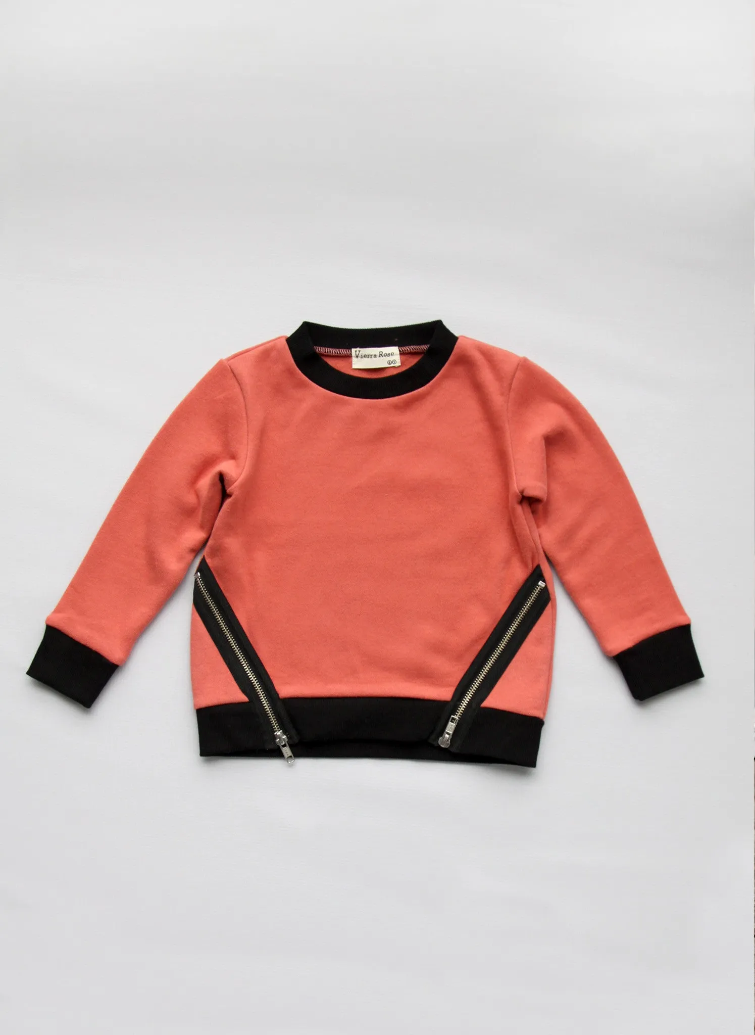 Vierra Rose Kayla Zipper Sweatshirts in Rosee