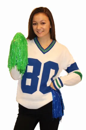 White #80 Largent Seattle White Tribute Sweater (UNISEX SIZING)