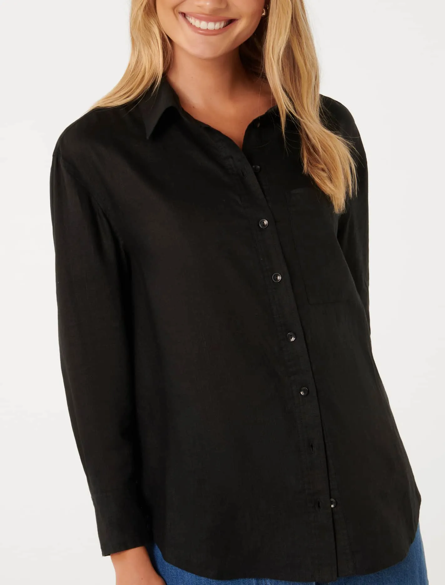 Willa Washed Linen Blend Shirt