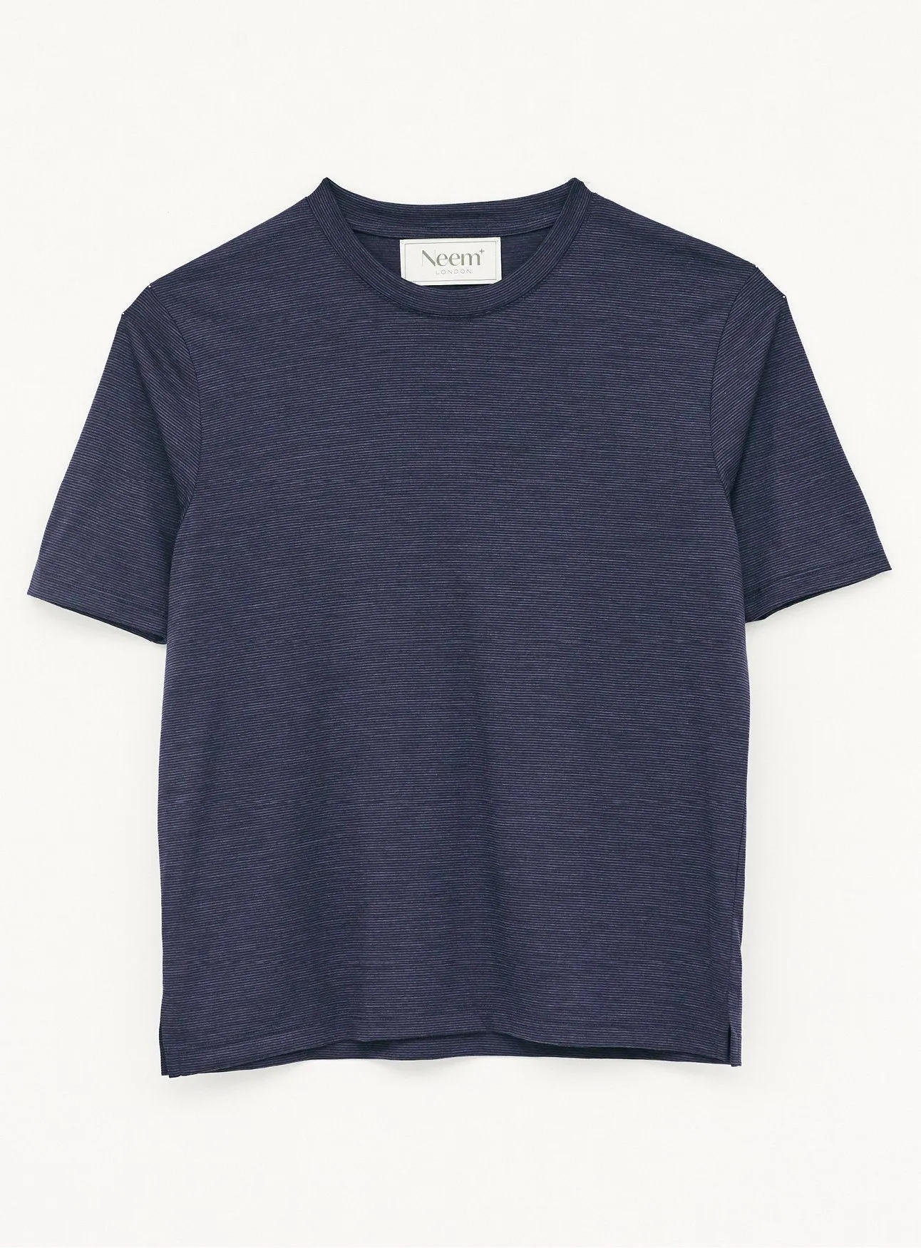 ZQ Merino Navy Stripe  Super 120s T-Shirt